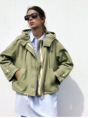 ZARA Green Utility Jacket